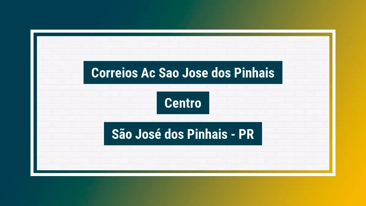 Imagem ilustrativa unidade de agência dos correios ac sao jose dos pinhais centro são josé dos pinhais pr