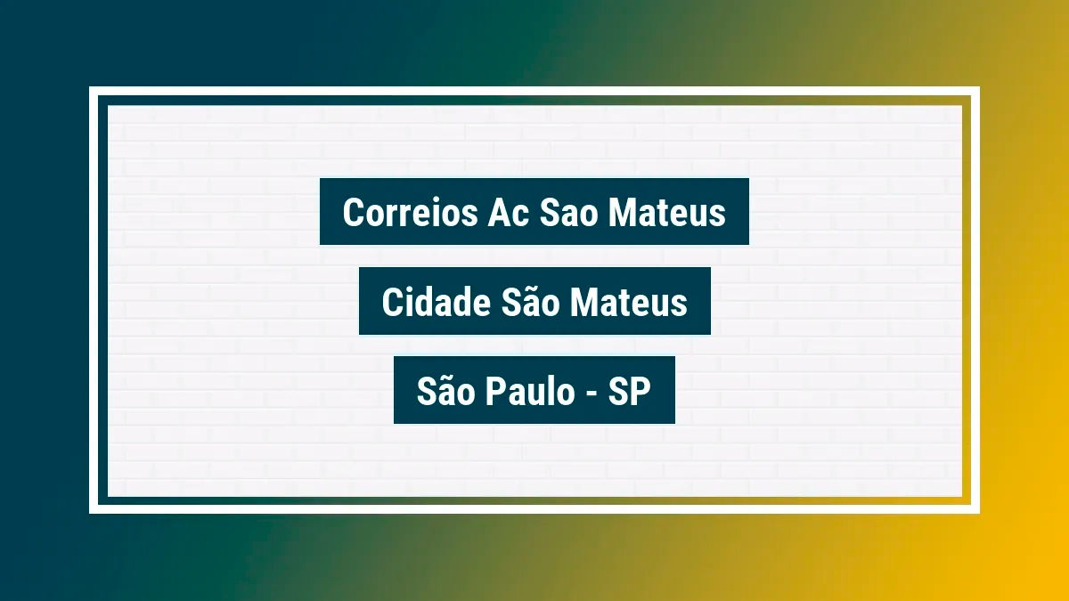 Imagem ilustrativa unidade de agência dos correios ac sao mateus cidade são mateus são paulo sp