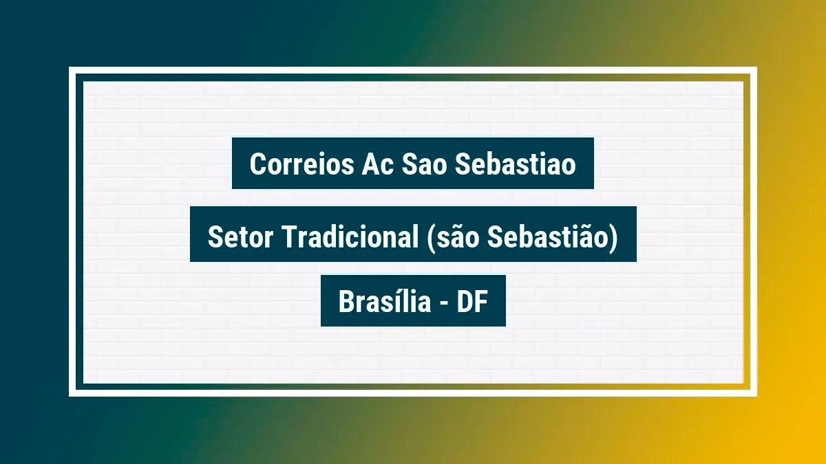 Imagem ilustrativa unidade de agência dos correios ac sao sebastiao setor tradicional (são sebastião) brasília df