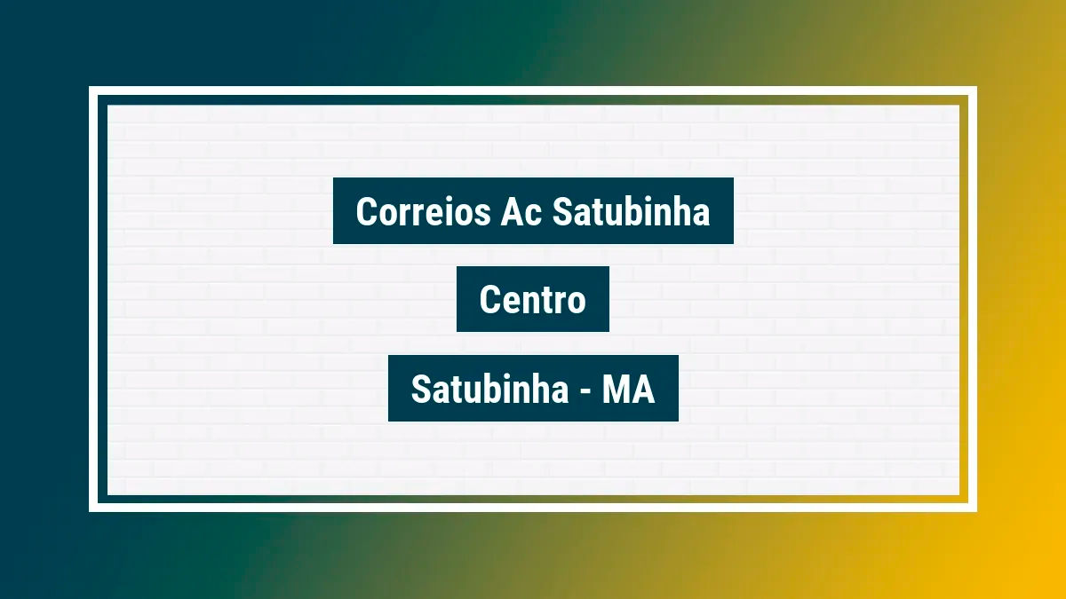 Imagem ilustrativa unidade de agência dos correios ac satubinha centro satubinha ma