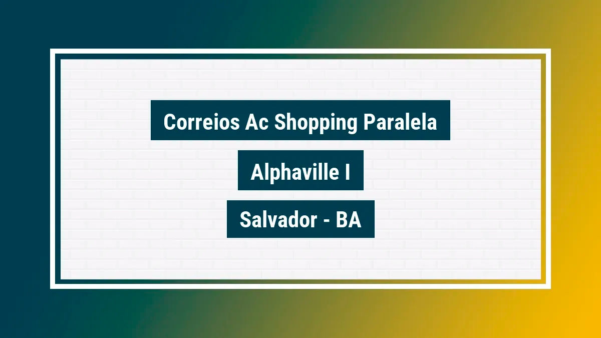 Imagem ilustrativa unidade de agência dos correios ac shopping paralela alphaville i salvador ba