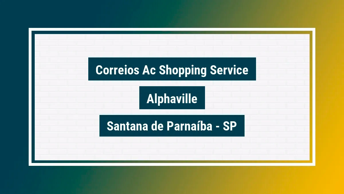 Imagem ilustrativa unidade de agência dos correios ac shopping service alphaville santana de parnaíba sp