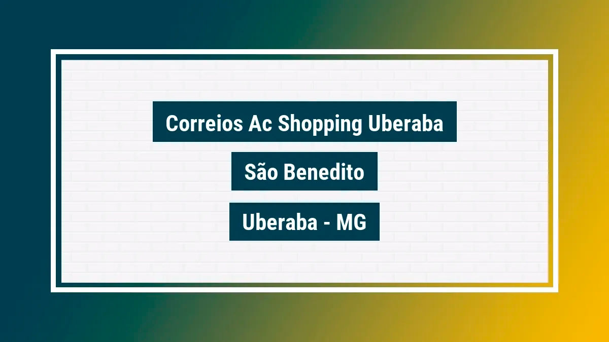 Imagem ilustrativa unidade de agência dos correios ac shopping uberaba são benedito uberaba mg