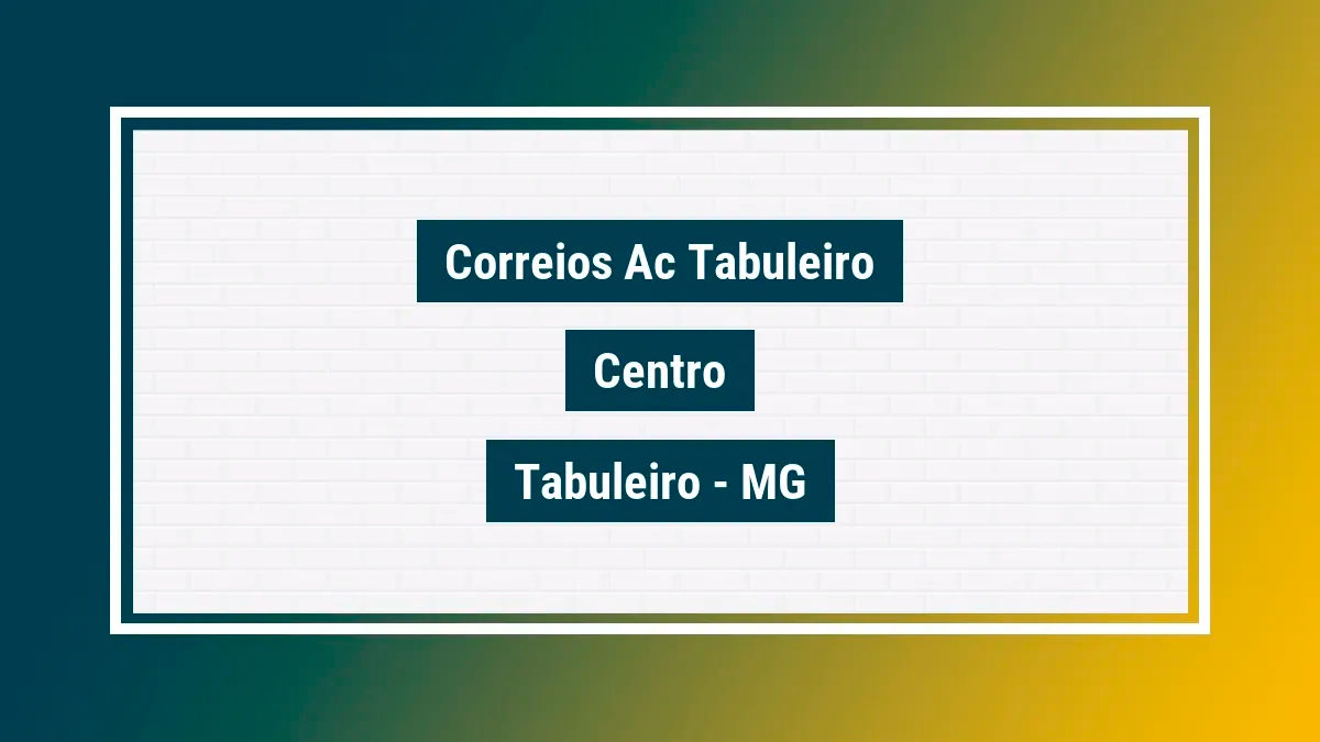 Imagem ilustrativa unidade de agência dos correios ac tabuleiro centro tabuleiro mg