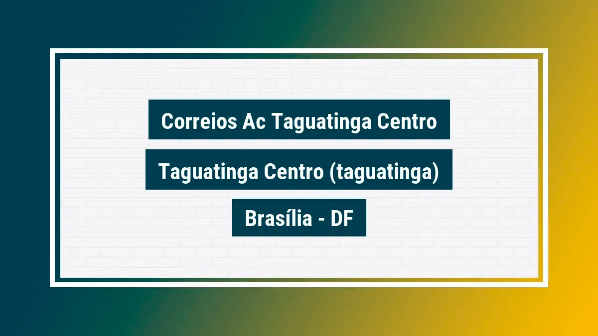 Imagem ilustrativa unidade de agência dos correios ac taguatinga centro taguatinga centro (taguatinga) brasília df