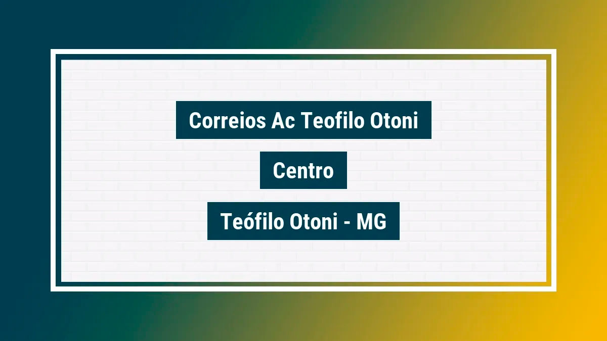 Imagem ilustrativa unidade de agência dos correios ac teofilo otoni centro teófilo otoni mg