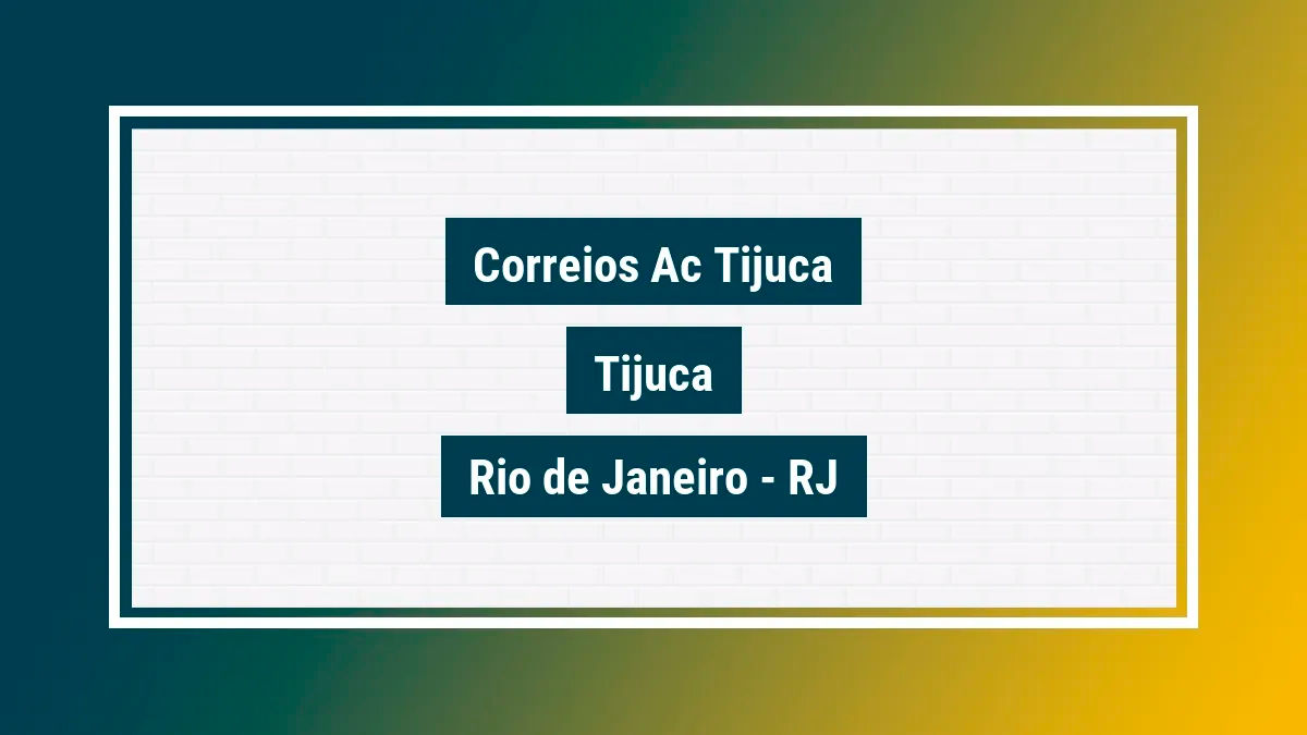 Imagem ilustrativa unidade de agência dos correios ac tijuca tijuca rio de janeiro rj