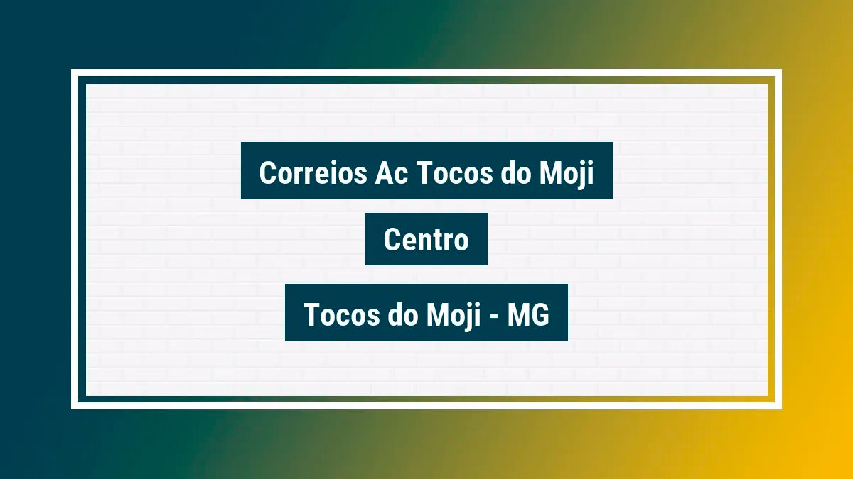 Imagem ilustrativa unidade de agência dos correios ac tocos do moji centro tocos do moji mg