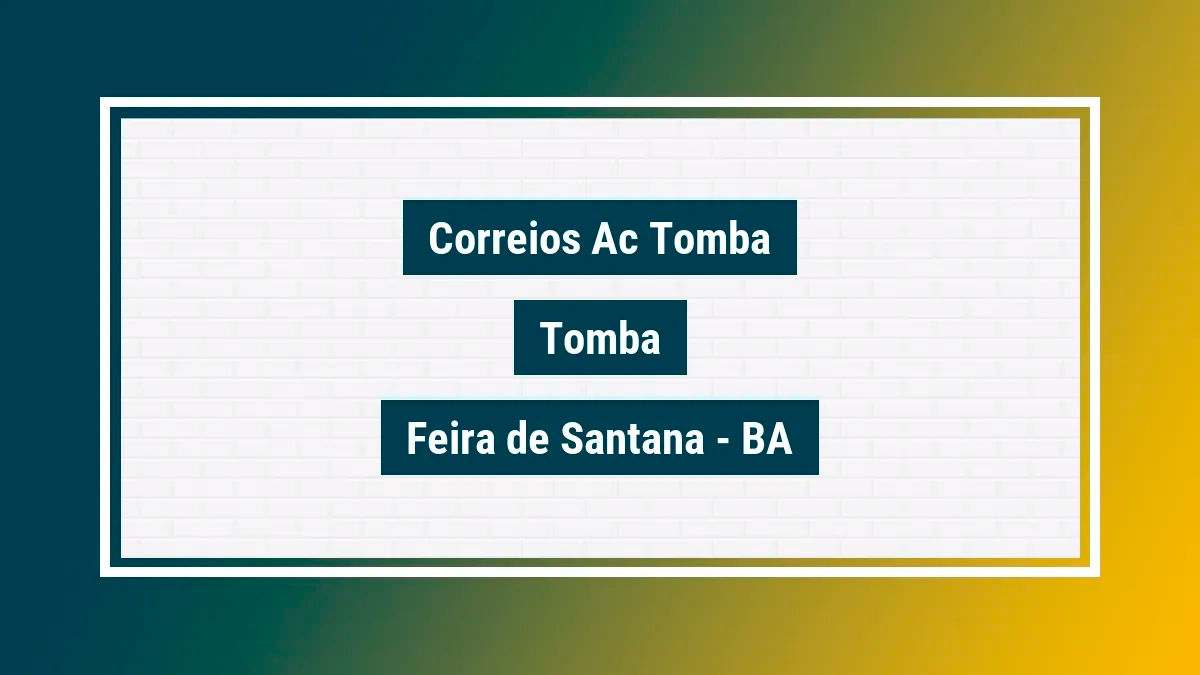 Imagem ilustrativa unidade de agência dos correios ac tomba tomba feira de santana ba