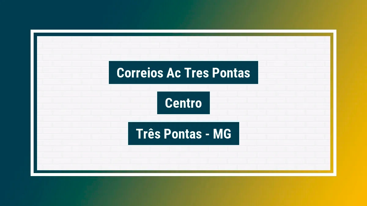 Imagem ilustrativa unidade de agência dos correios ac tres pontas centro três pontas mg