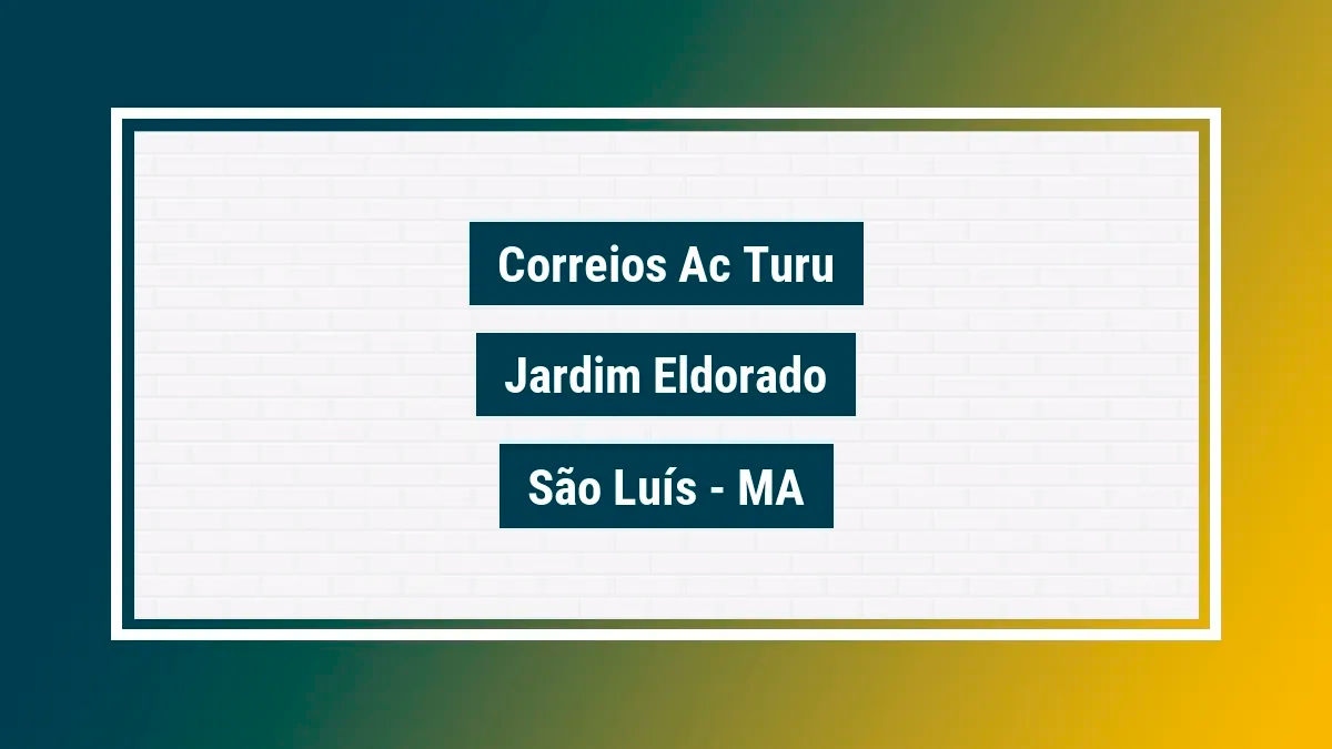 Imagem ilustrativa unidade de agência dos correios ac turu jardim eldorado são luís ma