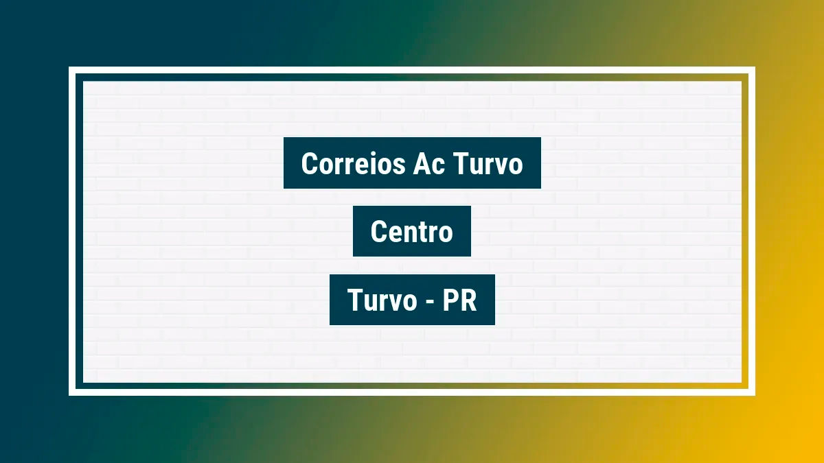 Imagem ilustrativa unidade de agência dos correios ac turvo centro turvo pr
