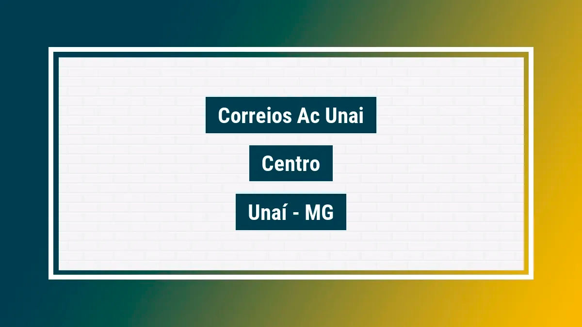 Imagem ilustrativa unidade de agência dos correios ac unai centro unaí mg