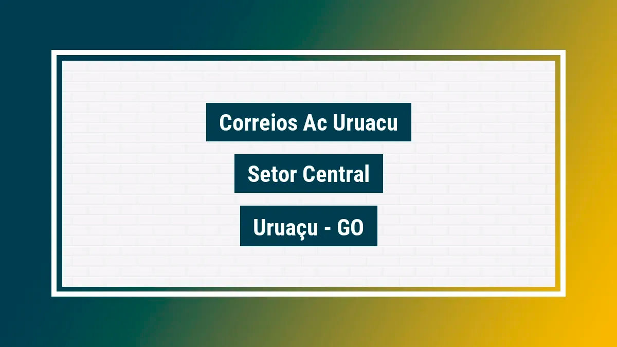 Imagem ilustrativa unidade de agência dos correios ac uruacu setor central uruaçu go
