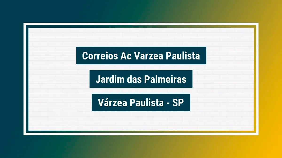 Imagem ilustrativa unidade de agência dos correios ac varzea paulista jardim das palmeiras várzea paulista sp