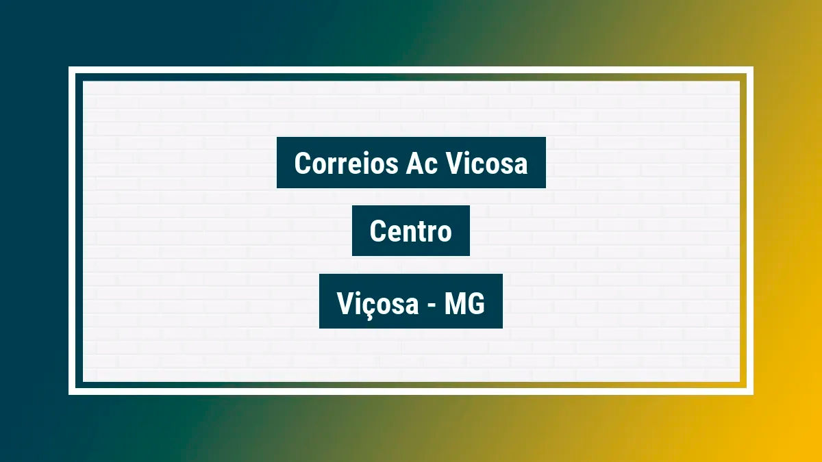 Imagem ilustrativa unidade de agência dos correios ac vicosa centro viçosa mg
