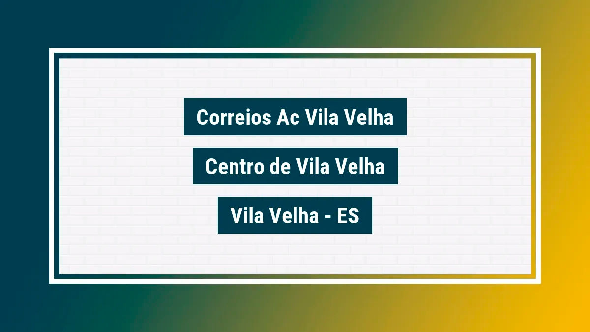 Imagem ilustrativa unidade de agência dos correios ac vila velha centro de vila velha vila velha es