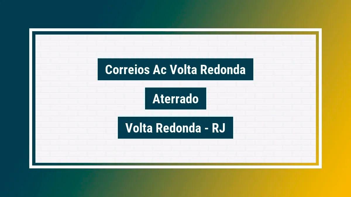 Imagem ilustrativa unidade de agência dos correios ac volta redonda aterrado volta redonda rj