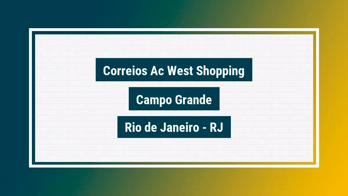 Imagem ilustrativa unidade de agência dos correios ac west shopping campo grande rio de janeiro rj