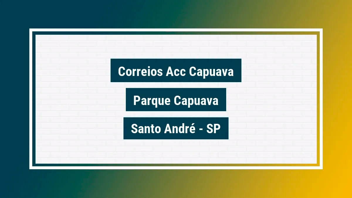Imagem ilustrativa unidade de agência dos correios acc capuava parque capuava santo andré sp