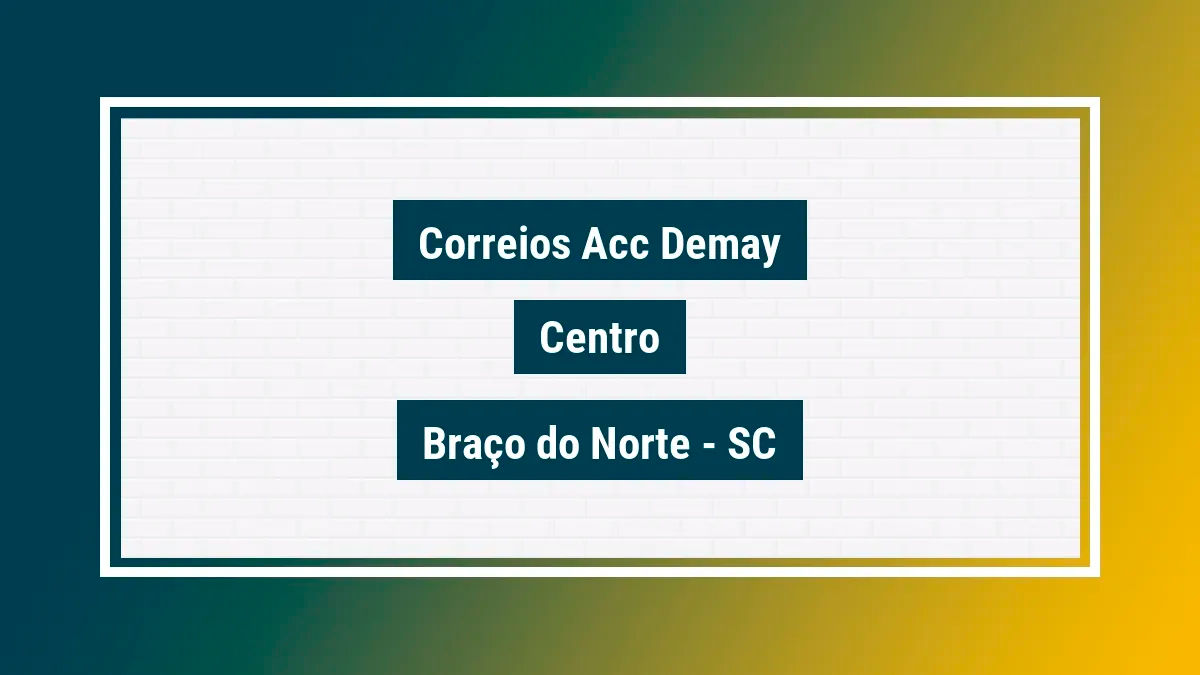 Imagem ilustrativa unidade de agência dos correios acc demay centro braço do norte sc