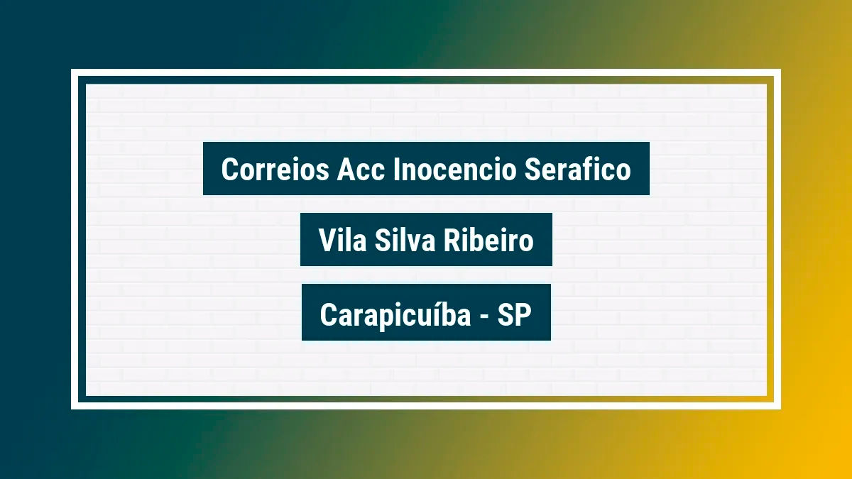 Imagem ilustrativa unidade de agência dos correios acc inocencio serafico vila silva ribeiro carapicuíba sp