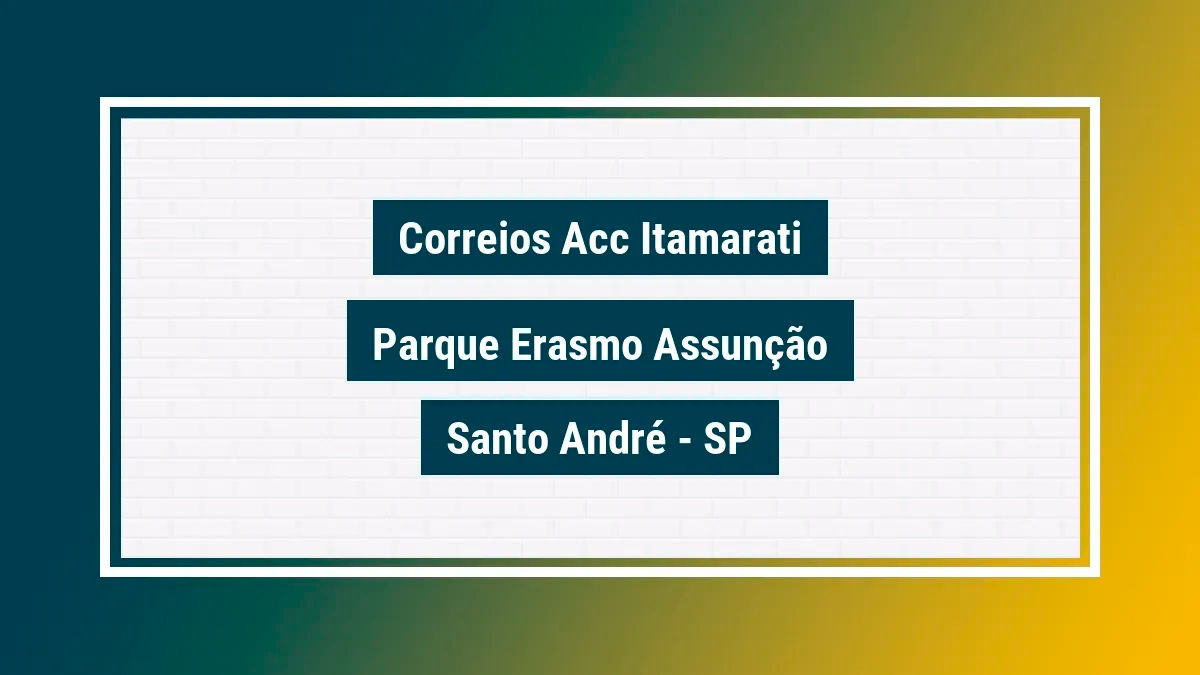 Imagem ilustrativa unidade de agência dos correios acc itamarati parque erasmo assunção santo andré sp