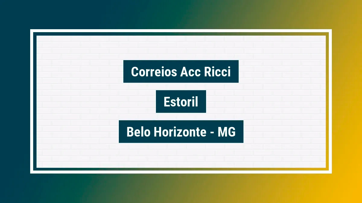 Imagem ilustrativa unidade de agência dos correios acc ricci estoril belo horizonte mg