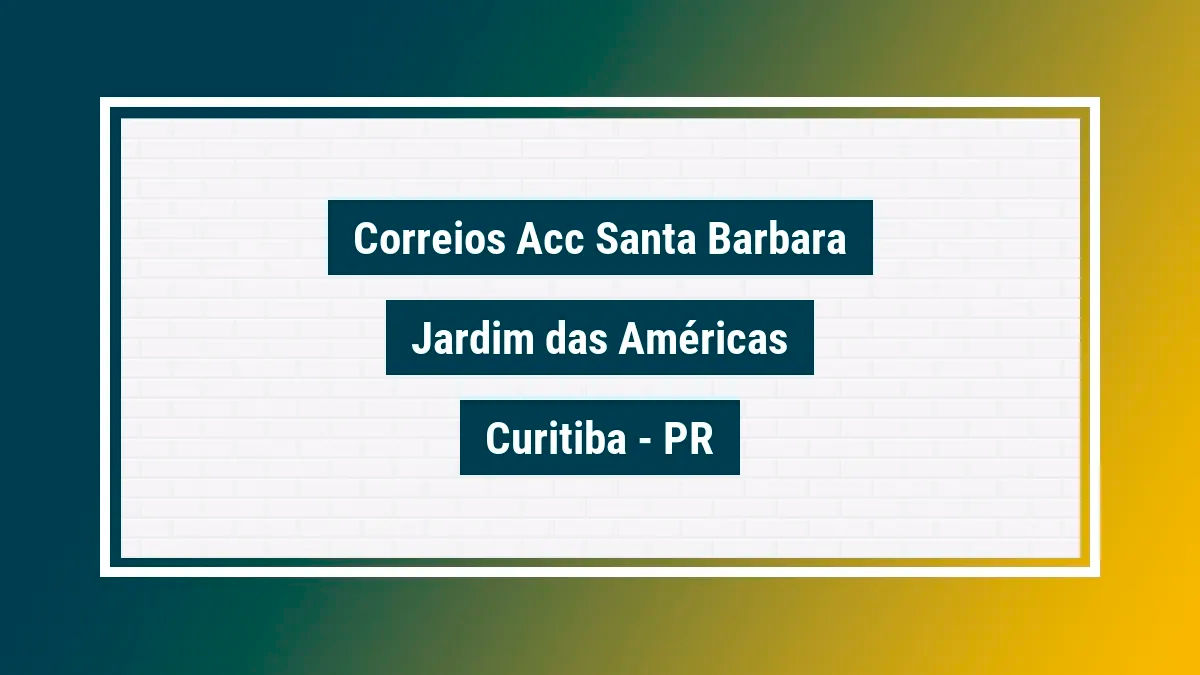 Imagem ilustrativa unidade de agência dos correios acc santa barbara jardim das américas curitiba pr