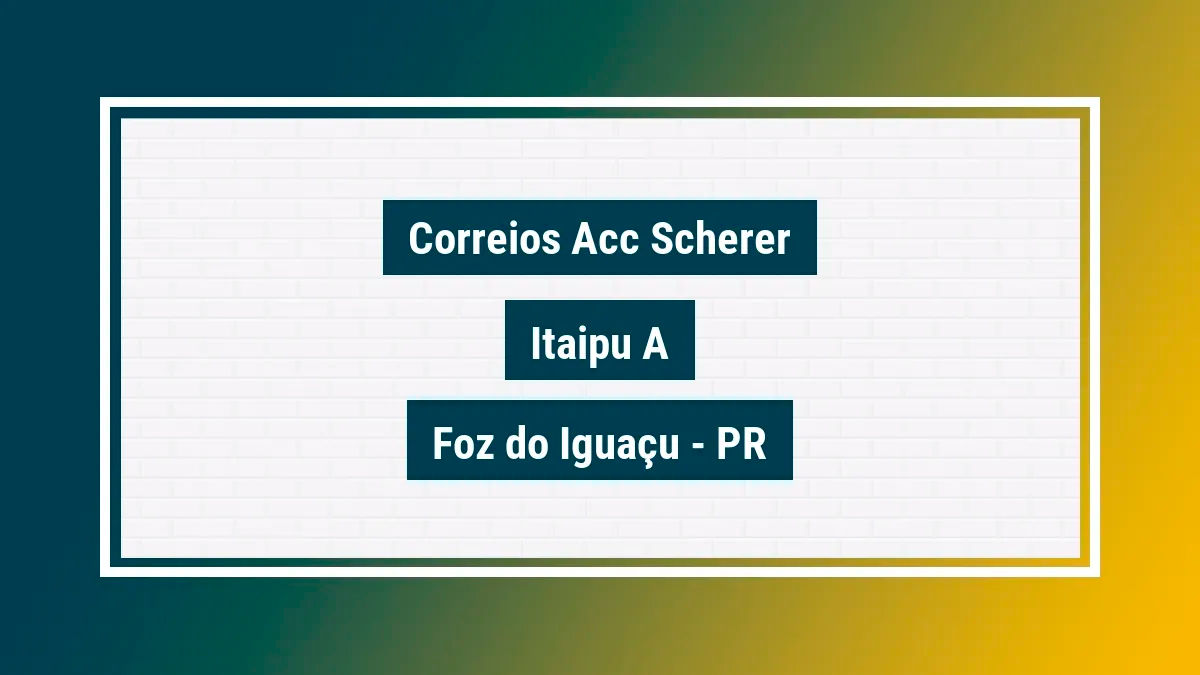 Imagem ilustrativa unidade de agência dos correios acc scherer itaipu a foz do iguaçu pr