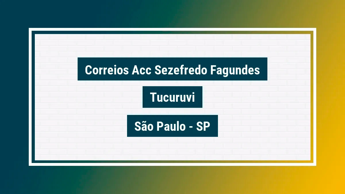 Imagem ilustrativa unidade de agência dos correios acc sezefredo fagundes tucuruvi são paulo sp