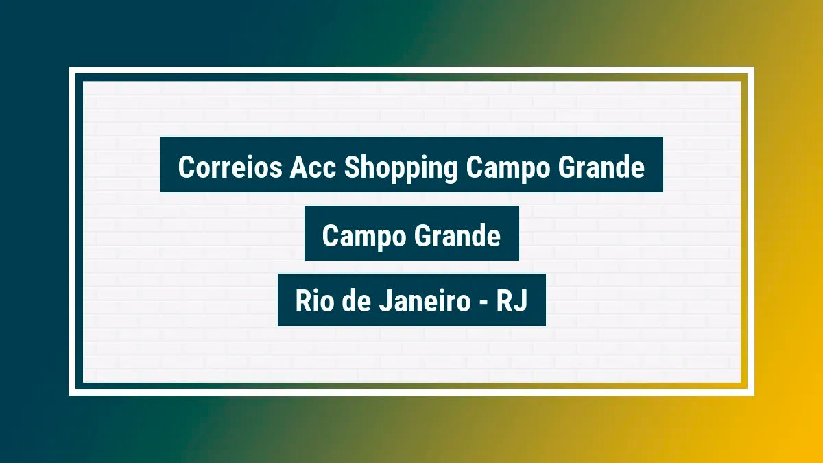 Imagem ilustrativa unidade de agência dos correios acc shopping campo grande campo grande rio de janeiro rj