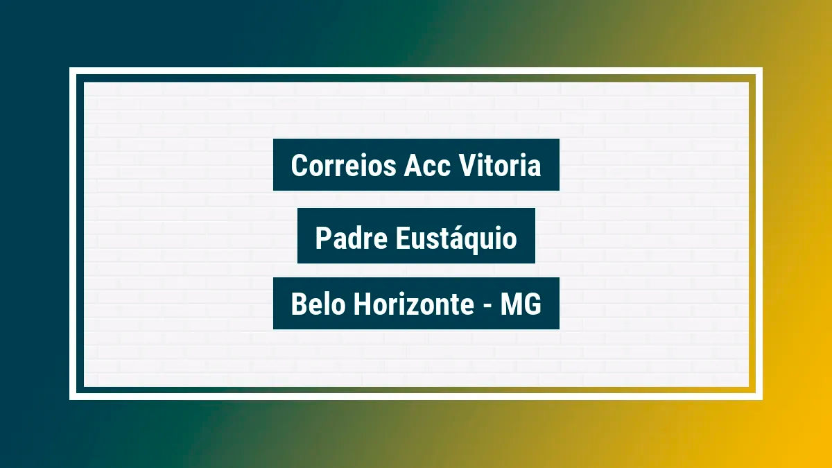 Imagem ilustrativa unidade de agência dos correios acc vitoria padre eustáquio belo horizonte mg