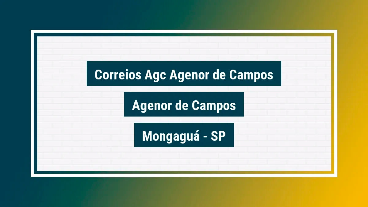 Imagem ilustrativa unidade de agência dos correios agc agenor de campos agenor de campos mongaguá sp
