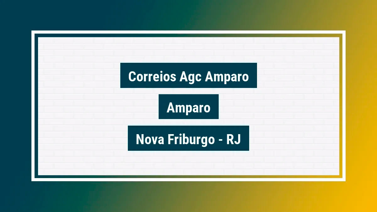 Imagem ilustrativa unidade de agência dos correios agc amparo amparo nova friburgo rj