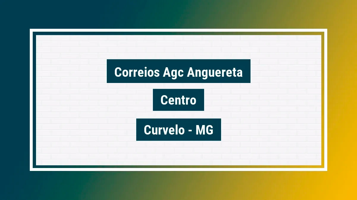 Imagem ilustrativa unidade de agência dos correios agc anguereta centro curvelo mg