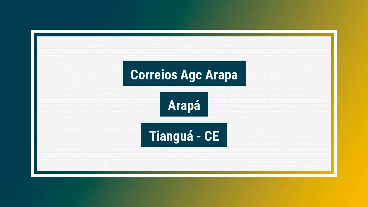 Imagem ilustrativa unidade de agência dos correios agc arapa arapá tianguá ce