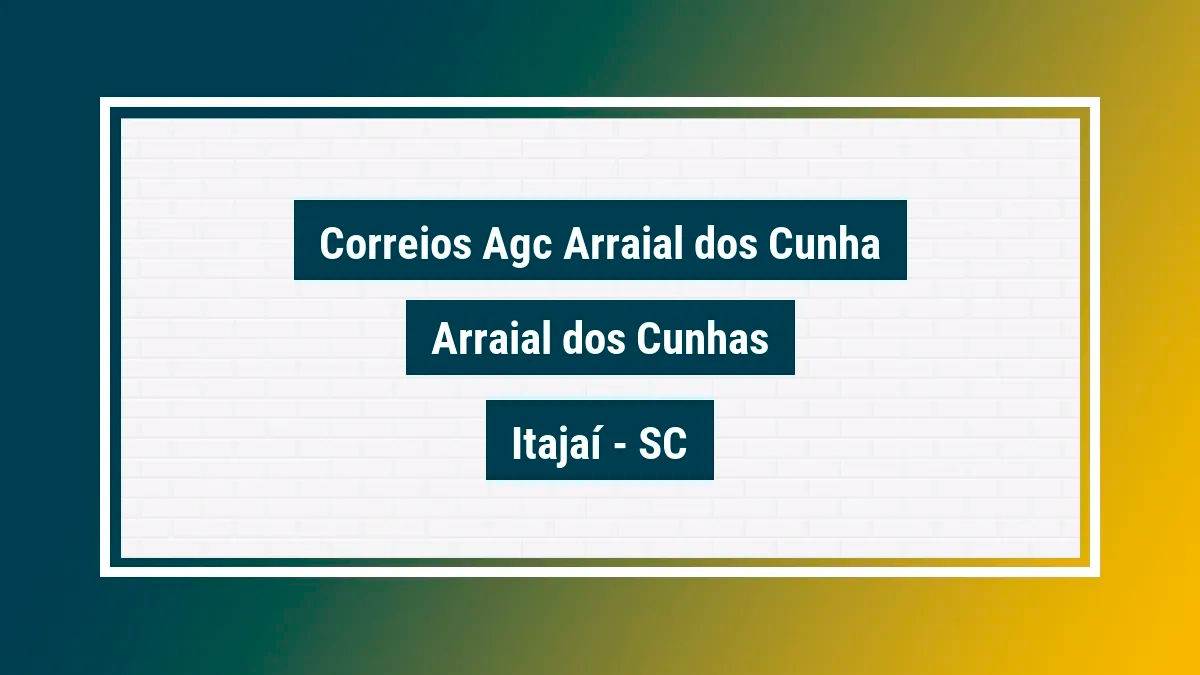 Imagem ilustrativa unidade de agência dos correios agc arraial dos cunha arraial dos cunhas itajaí sc