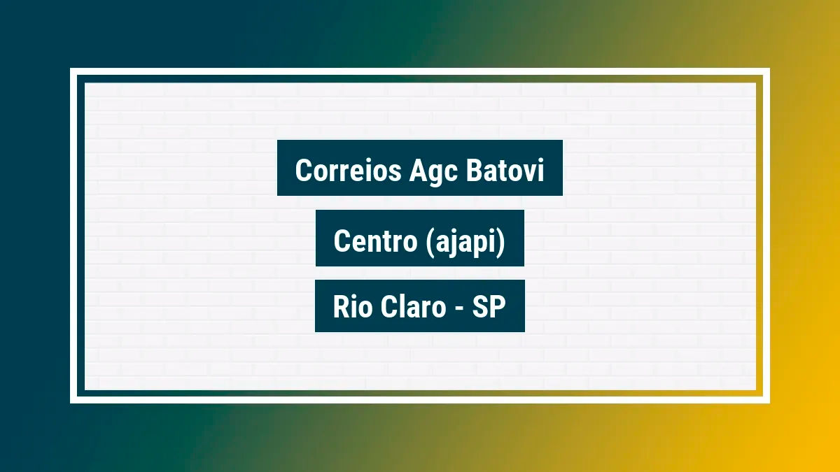 Imagem ilustrativa unidade de agência dos correios agc batovi centro (ajapi) rio claro sp