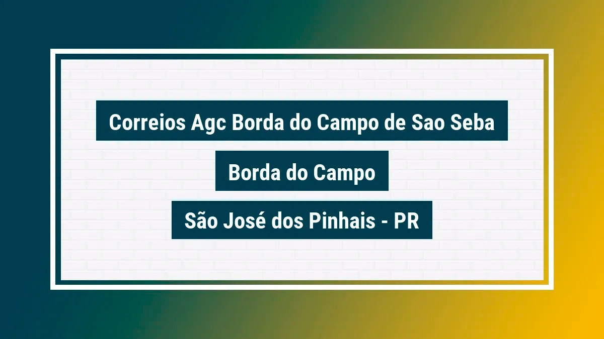 Imagem ilustrativa unidade de agência dos correios agc borda do campo de sao seba borda do campo são josé dos pinhais pr