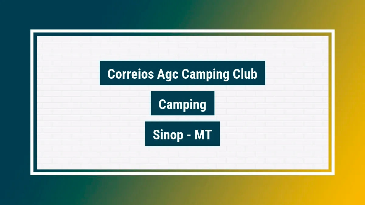 Imagem ilustrativa unidade de agência dos correios agc camping club camping sinop mt