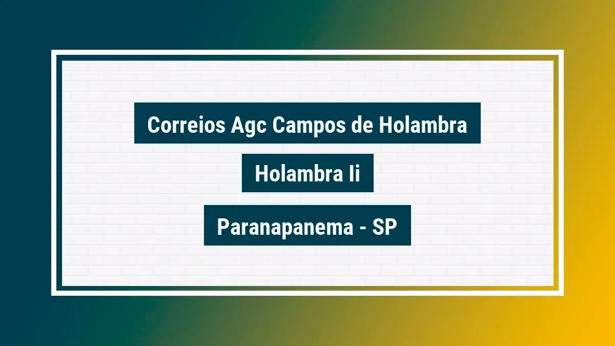 Imagem ilustrativa unidade de agência dos correios agc campos de holambra holambra ii paranapanema sp