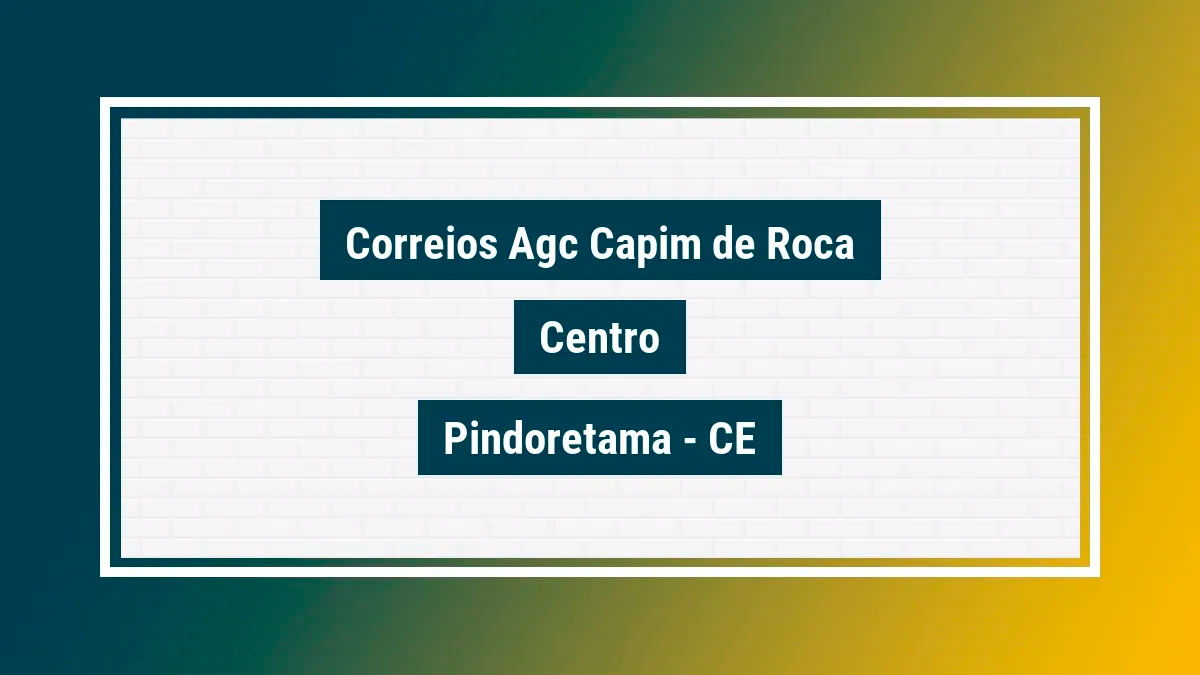 Imagem ilustrativa unidade de agência dos correios agc capim de roca centro pindoretama ce