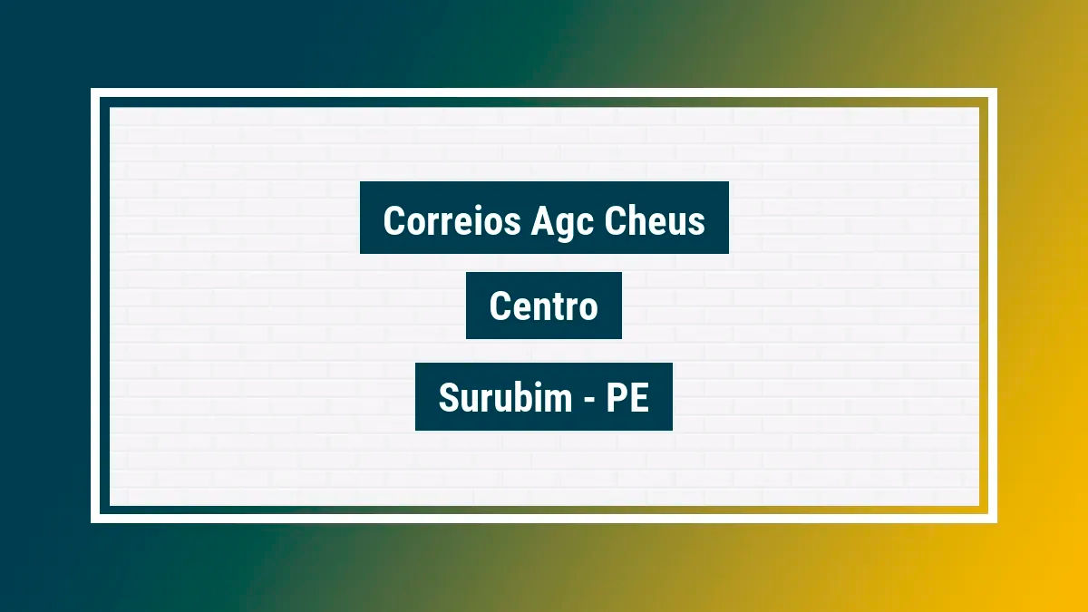 Imagem ilustrativa unidade de agência dos correios agc cheus centro surubim pe