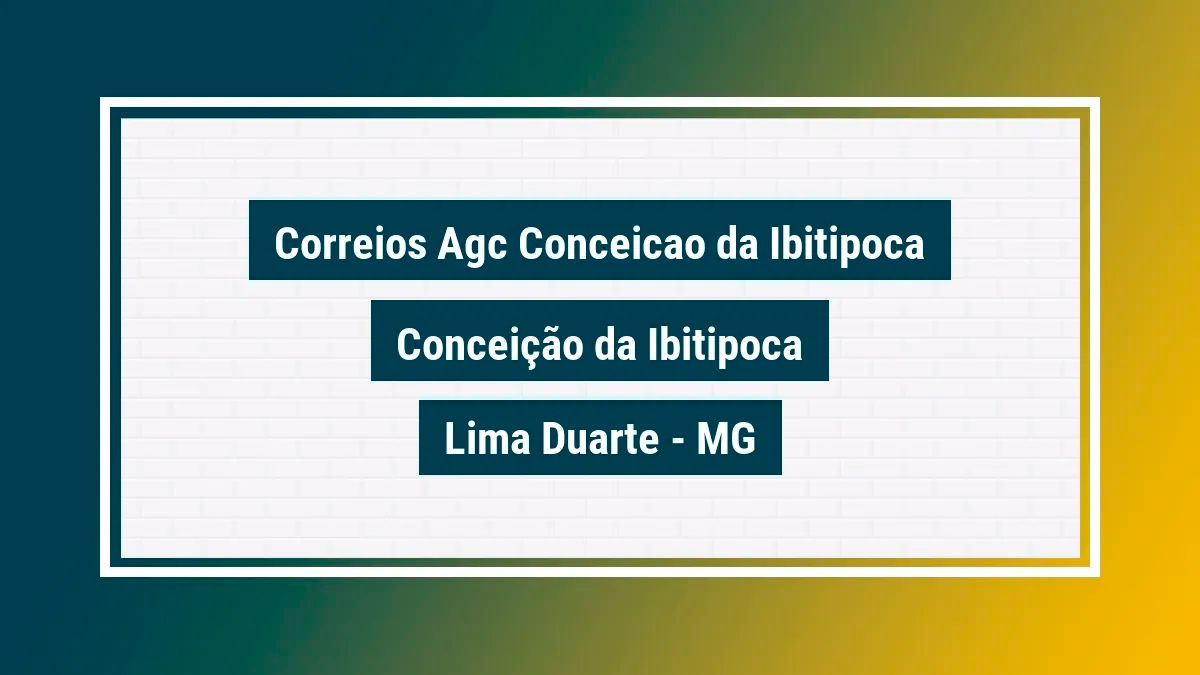 Imagem ilustrativa unidade de agência dos correios agc conceicao da ibitipoca conceição da ibitipoca lima duarte mg