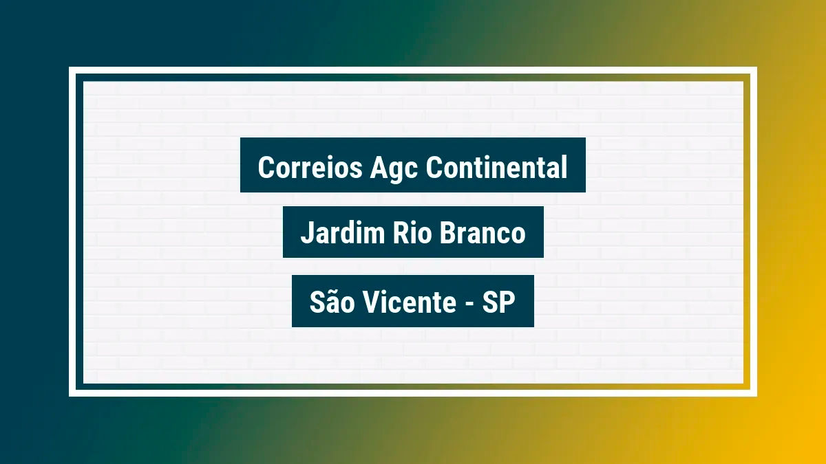 Imagem ilustrativa unidade de agência dos correios agc continental jardim rio branco são vicente sp