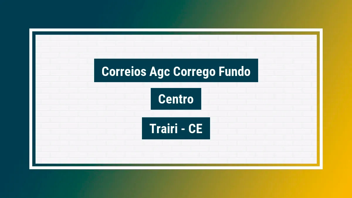 Imagem ilustrativa unidade de agência dos correios agc corrego fundo centro trairi ce