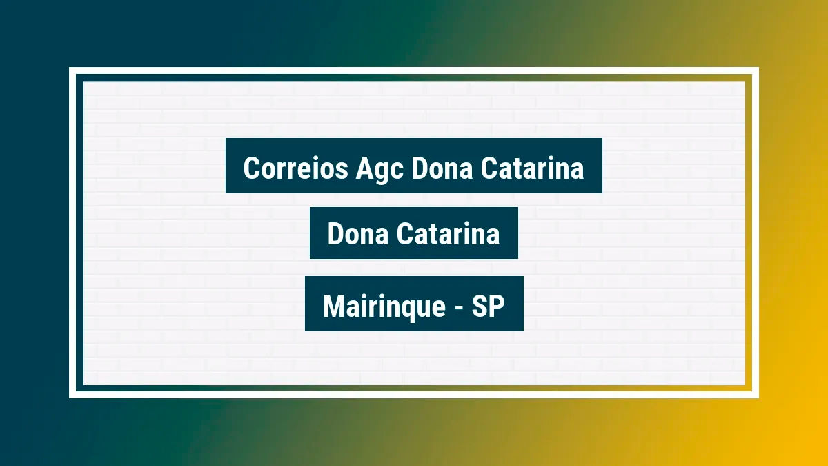 Imagem ilustrativa unidade de agência dos correios agc dona catarina dona catarina mairinque sp
