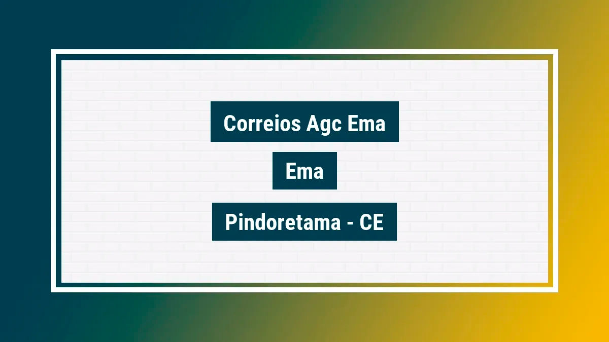 Imagem ilustrativa unidade de agência dos correios agc ema ema pindoretama ce