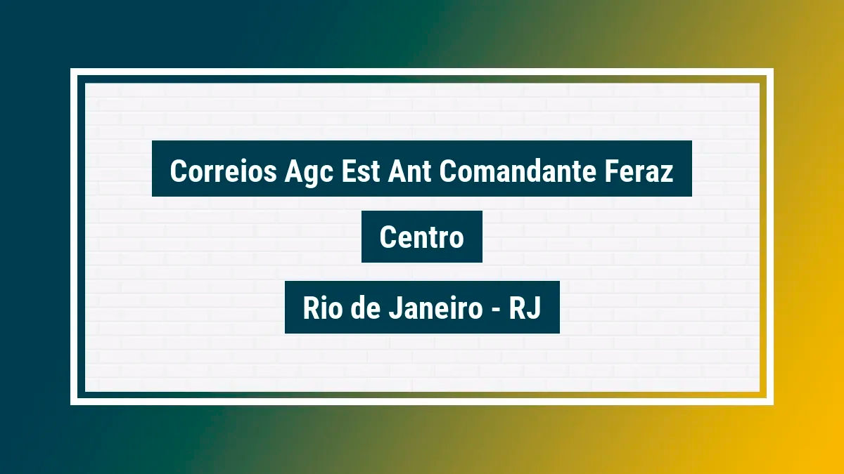 Imagem ilustrativa unidade de agência dos correios agc est ant comandante feraz centro rio de janeiro rj